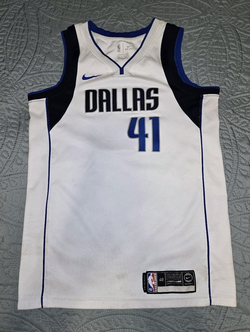 Nike Dallas Mavericks Basketball Jersey 41 Men's S Dirk Nowitzki